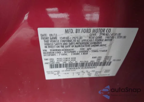 2012 Ford Flex Limited from USA, damaged, VIN 2FMHK6DC4CBD06041